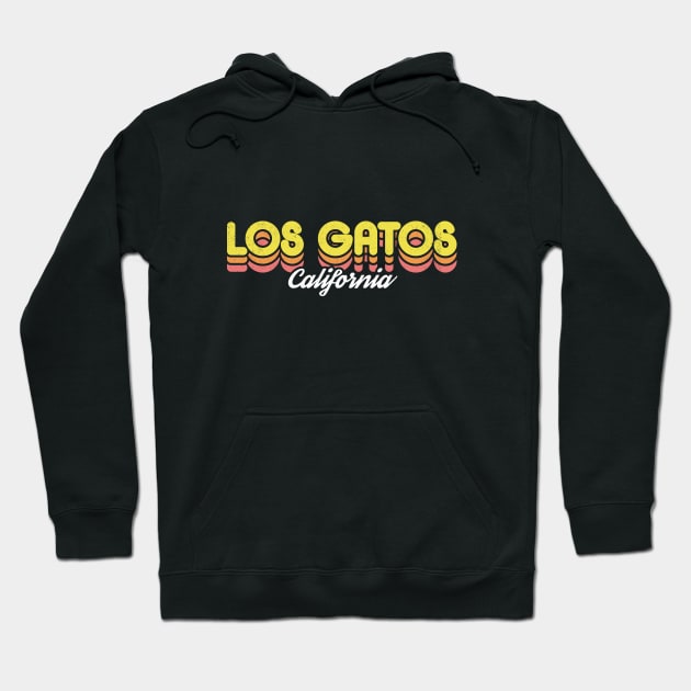 Retro Los Gatos California Hoodie by rojakdesigns